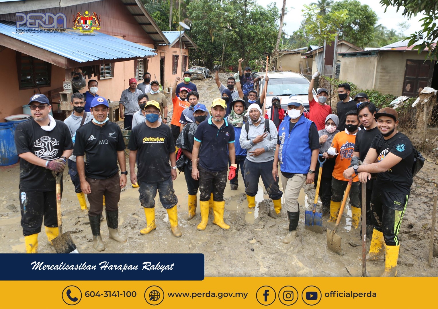 41 Sukarelawan Perda Bantu Mangsa Banjir di Bentong